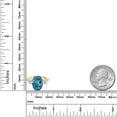 thumbnail image 6 of Gem Stone King 18K Yellow Gold Plated Silver London Blue Topaz and Lab Grown Diamond Engagement Ring for Women | 7.20 Cttw | Oval 14X10MM | Gemstone November Birthstone | Size 9, 6 of 6