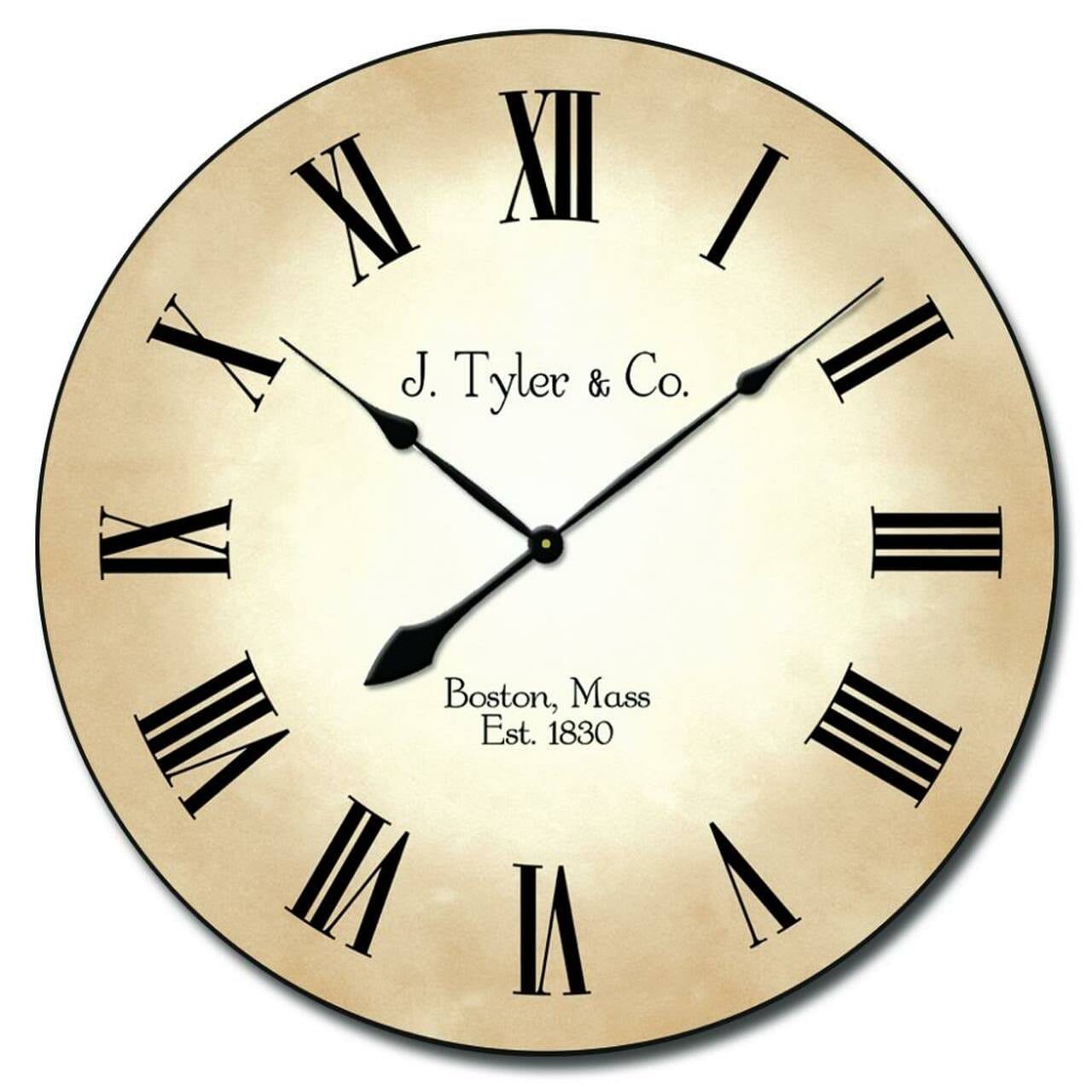 Brisbane Wall Clock Beautiful Color, Silent Mechanism, Made in the