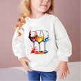 thumbnail image 4 of Girl Sweatshirts for 7 Years Old Girl Cute Print Long Sleeve Cotton Sweatshirts Cozy 2-9y Little Girl Loose Tops, White, 5 Years, 4 of 4