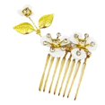 thumbnail image 3 of Accesorio elegante para el cabello Jinwen Novia Flor de imitación Peine de pelo de diamantes de imitación nupcial, 3 of 8
