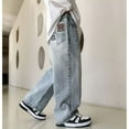 thumbnail image 5 of Afdoent Kids Baggy Jeans Boys Wide Leg Elastic Waist And Multiple Pockets Cargo Trousers Jeans Denim Pants For Children 5-6 Years, 5 of 9