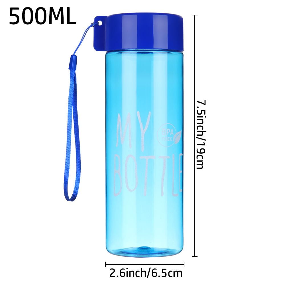 Multicolor Portable Water Jugs 500ML Travel Kettle Sports Water Bottle  Student Water Cup Gym Plastic Cup PURPLE