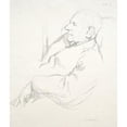 thumbnail image 2 of William Rothenstein 15x17 Black Ornate Wood Framed Double Matted Museum Art Print Titled - Sir Francis Seymour Haden Asleep (1897), 2 of 5