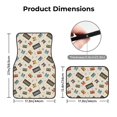 thumbnail image 5 of Naloa Retro Vintage Tape Car Foot Mat Set of 4 Pieces - Universal Floor Liner Neoprene Full Set Floor Mats for Cars Trucks SUV, 5 of 7