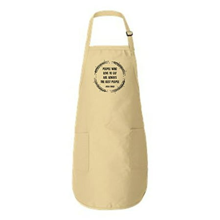 People Who Love To Eat Are Best Full-Length Apron with Pockets Natural One