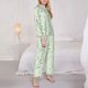 thumbnail image 3 of Balery Wildflower Watercolor 5 Conjunto de Pijama con Estampado para Mujer, Conjunto de Dos Piezas con Manga Larga, Ropa de Dormir Suave con Bolsillos, Pijamas Cómodos-XX-Large, 3 of 7
