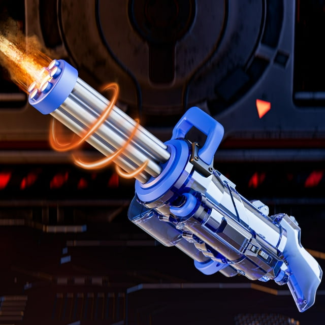 Pistola de agua eléctrica Funwee Gatling para niños de 8 a 12 años, color azul
