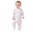thumbnail image 2 of Bellafa 0-12M Infant Baby Girls' Footed Romper One-Piece Button Snap Cotton Jumpsuit Onesies Long Sleeve Newborn Sping Fall Outfits, 2 of 6