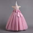 thumbnail image 1 of Vestido de niña Vestido de novia sin mangas con lentejuelas para niñas de talla mediana y grande Vestido de niña de flores Vestido de princesa de actuación Vestido largo hasta el suelo, 1 of 5