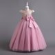 thumbnail image 1 of Vestido de niña Vestido de novia sin mangas con lentejuelas para niñas de talla mediana y grande Vestido de niña de flores Vestido de princesa de actuación Vestido largo hasta el suelo, 1 of 5