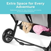 Foundations Gaggle Compass 4-Seat Quad Stroller, Reclining Seats with Canopy, Black