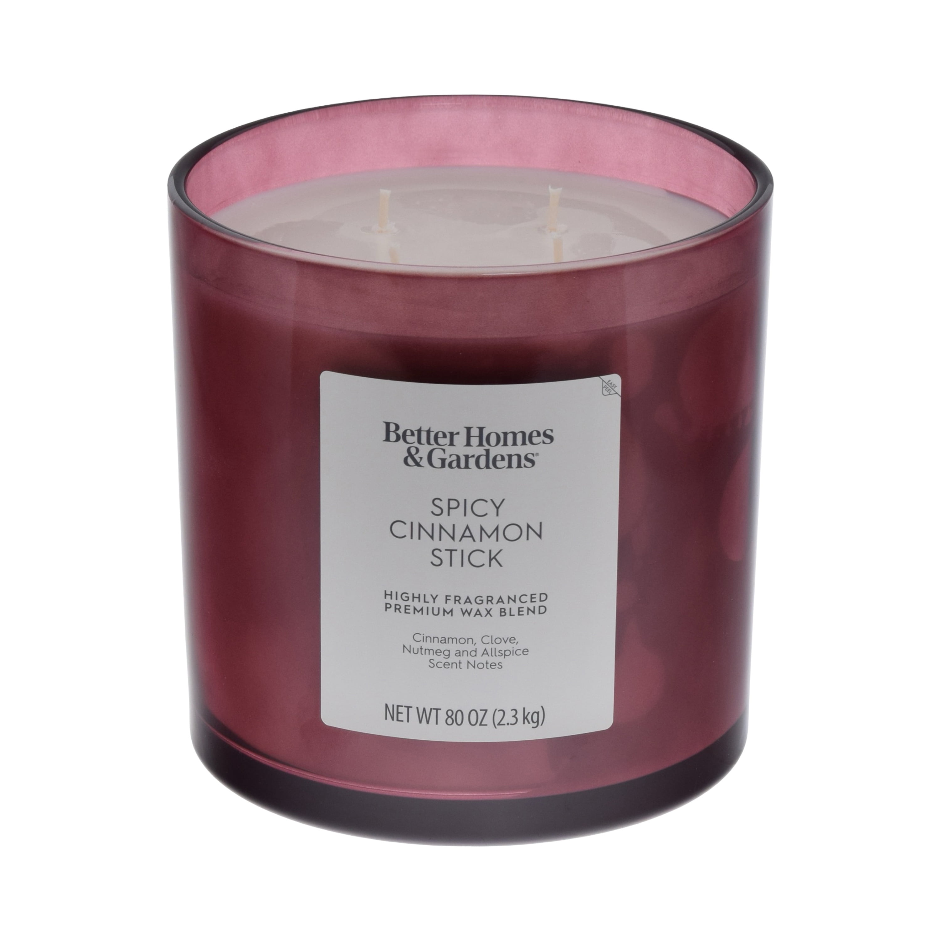 Better Homes & Gardens Spicy Cinnamon Sticks Scented 4-Wick 80oz (2.26 kg) Large Oversized Jar Candle