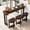Espresso, variant on LJAN 60" Solid Pine Wood Bar Table Set with 3 PU Stools Chairs, Long Bar High Top Dining Table & Upholstered Stools, Behind Couch Sofa Counter Height Pub Table for Breakfast, Kitchen Living Room