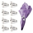 thumbnail image 2 of Trayknick Scratch-free Napkin Rings 12/20pcs Elegant Metal Napkin Rings Smooth Surface Foldable Scratch-free Faux Pearl Napkin Ring Set for Theme Events Wedding, 2 of 8