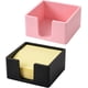 thumbnail image 1 of 2 note boxes, office stationery square convenience stickers storage box, silicone minimalist luxury desktop decoration, Black+pink, 1 of 5