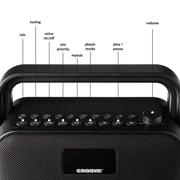 Croove Boombox Party Speaker with Microphone - Portable Bluetooth Sound System