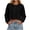 Black, variant on KyCheLot Womens Cropped Cardigan Button Round Neck Solid Color Long Sleeve Clothes Comfy Lightweight Cardigan
