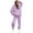 Purple, variant on Wyzesi Women Shorts Suit Jean Low Rise Women's Solid Color Korean Style Fashion Hooded Sweatshirt and Pants Set 2 Piece Outfit Maternity Shorts Suit for Women Plus