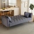thumbnail image 6 of Glavbiku 71inch Convertible Love Seat Sofa,Retro Velvet Sofa Bed for Small Living Room,Gray, 6 of 15