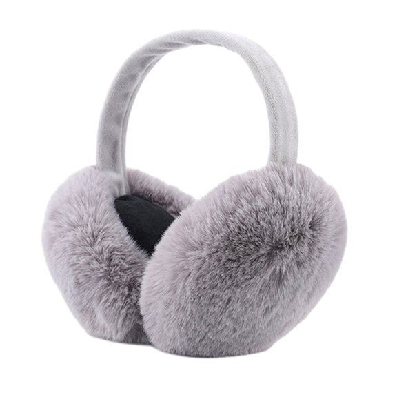 Women Winter Earmuffs Girl Ski Adjustable Ear Covers for Cute Bow Ear Warmer Outdoor Earmuff Fleece Lining - Gray