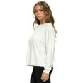 thumbnail image 2 of YELETE Women’s Oshun Cutout French Terry Long Sleeve Top, Heather Grey S, 2 of 4