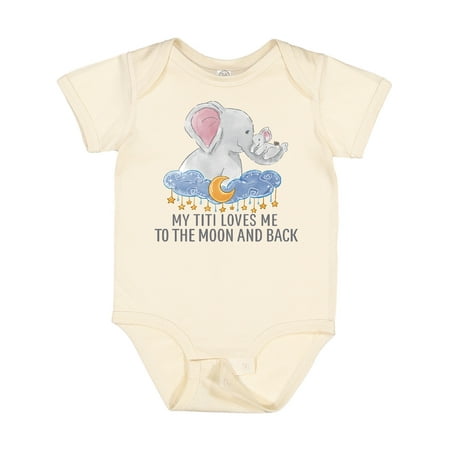 

Inktastic My Titi Love Me to the Moon and Back Gift Baby Boy or Baby Girl Bodysuit