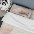 thumbnail image 4 of Designart "Delicate Marble Pink Abstract I" Abstract Bedding Covert Set - Abstract Marble Pink Abstract Bed Set With 2 Shams, 4 of 6
