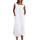 thumbnail image 4 of Faldas Largas de Mujer Casual Cuello Redondo sin Mangas Bolsillo Vestido Multicolor, Falda Larga de Cuatro Lados, Playa de Verano Y Desgaste de Casa, 4 of 6