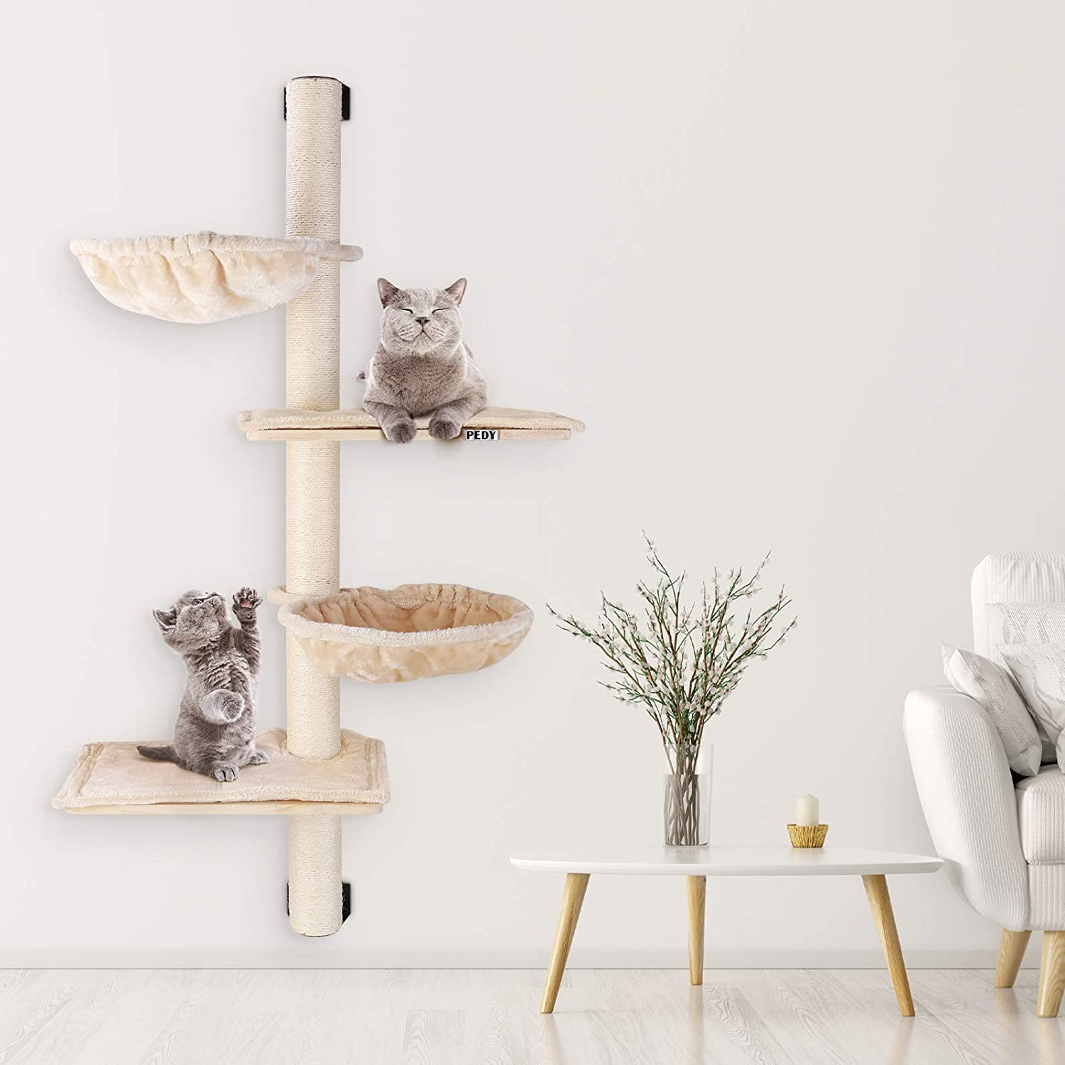 wall mounted cat post