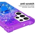 thumbnail image 2 of Clear Case for Samsung Galaxy S23 Ultra (Not S23) with Kickstand for Girls Women, Liquid Glitter Sparkle Bling Cute Case Gradient Quicksand Cover for Samsung Galaxy S23 Ultra JB Purple Navy, 2 of 14