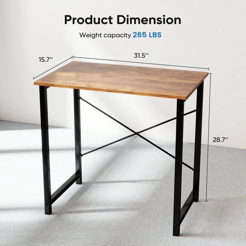 Kelno 31.5 Inch Small Computer Desk Home Office Study Writing Desk Gaming Table，Black