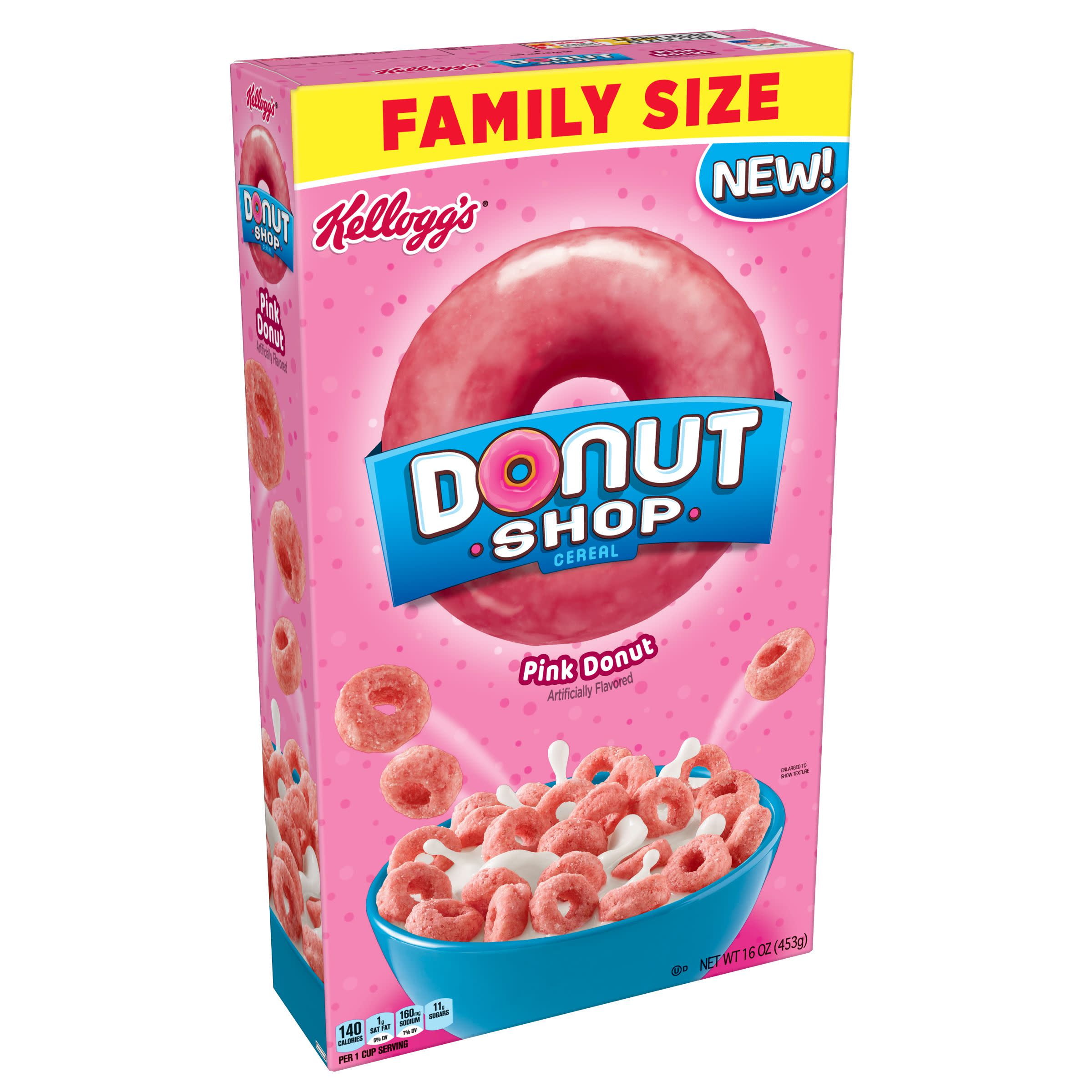Kellogg's Donut Shop Breakfast Cereal, Strawberry, 16 Oz - Walmart...