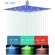16 ‘ سقف رأس دش Led / جدار حامل كروم بخاخ مربع مطر أولتراثين تاب
