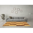 thumbnail image 3 of Ahgly Company Indoor Square Abstract Brown Contemporary Area Rugs, 3' Square, 3 of 4