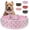 Pink, variant on Anti-Bite Spiked Dog Collar for Medium Large Dogs, Adjustable PU Leather Studded Collar with Metal D-Ring, Heavy Duty Neck Protection, Punk Style Black XS
