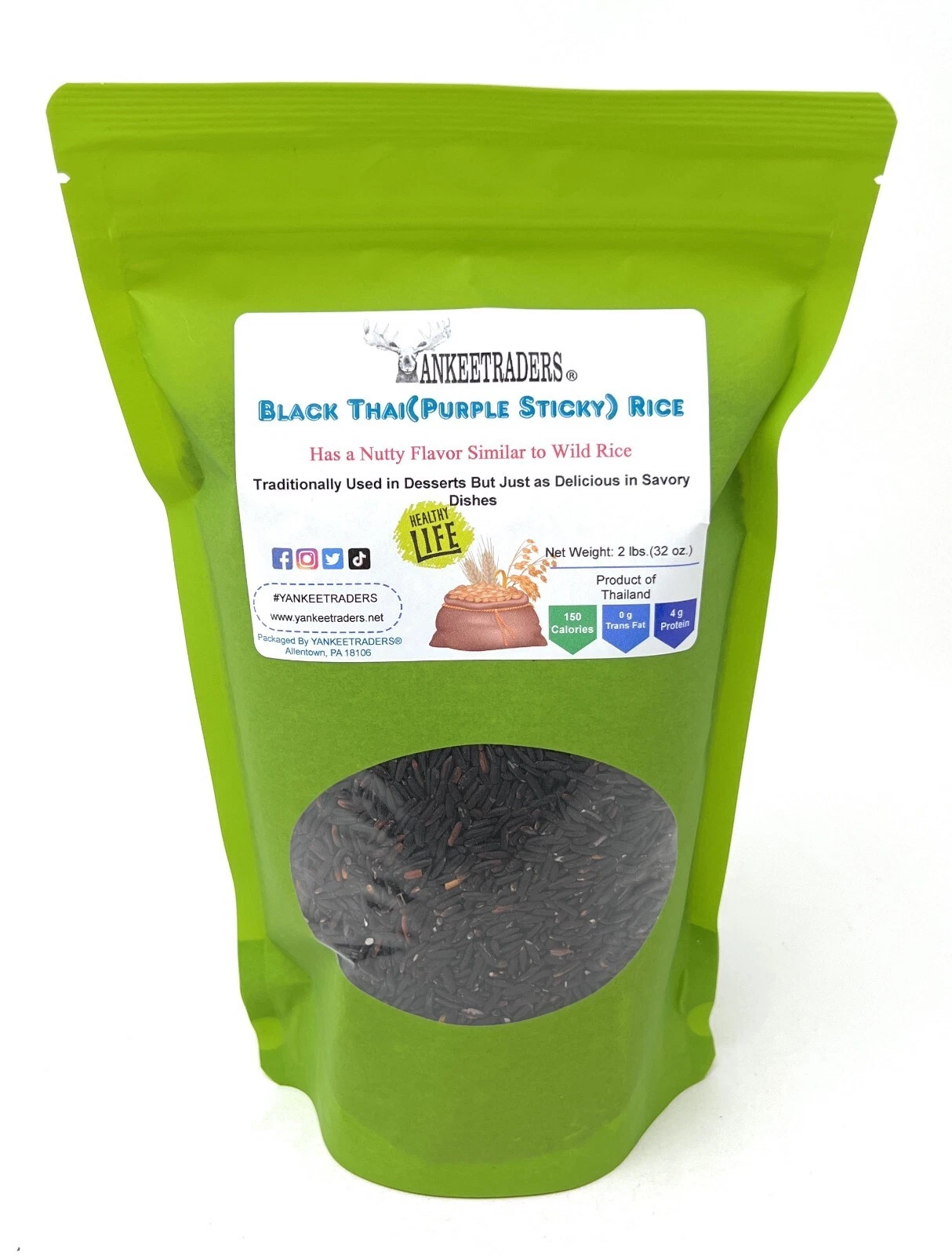 YANKEETRADERS® Black Thai Rice (Purple Sticky) - 2lbs.
