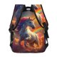 thumbnail image 4 of Disketp Rainbow Sunset Cloud White Horse Mochila Estampada para Hombre y Mujer – Mochila Ligera Clásica con Múltiples Bolsillos para Universidad, Trabajo y Viajes-One Size, 4 of 5