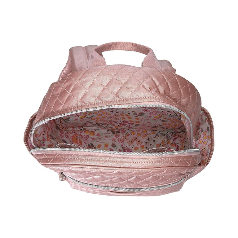 Vera Bradley Metallic Rose Gold Quilted Backpack Vera Bradley Iconic Campus Backpack, Foiled Cotton, Rose  main image 2