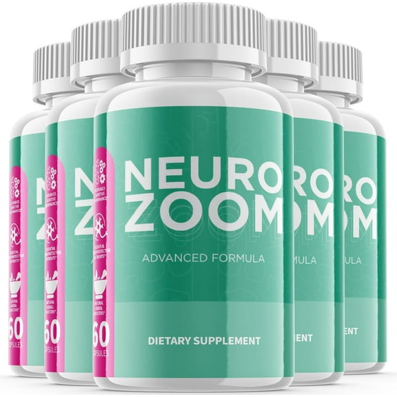(5 Pack) Neuro Zoom - Brain Boost Supplement - Dietary Supplement for Focus, Memory, Clarity, Cognitive - Advanced Nootropic Support Formula for Maximum Strength - 300 Capsules