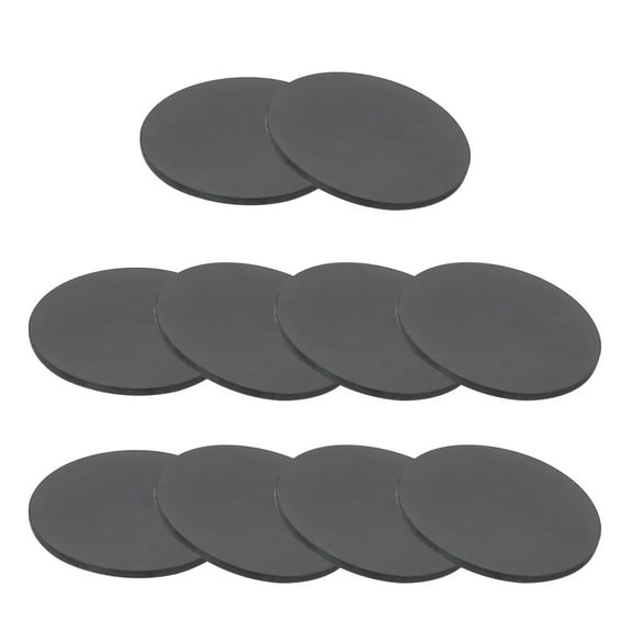 Rubber Solid Discs Washers 30mm OD x 1mm Thick Rubber Round Gasket Pad Bushings Spacer, Black 10 Pcs