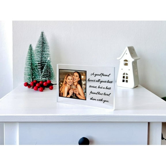 Personalized Best Friend Acrylic Photo Block Custom Picture Frame Birthday Gift