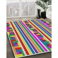 thumbnail image 2 of Ahgly Company Indoor Square Patterned Green Abstract Area Rugs, 6' Square, 2 of 6