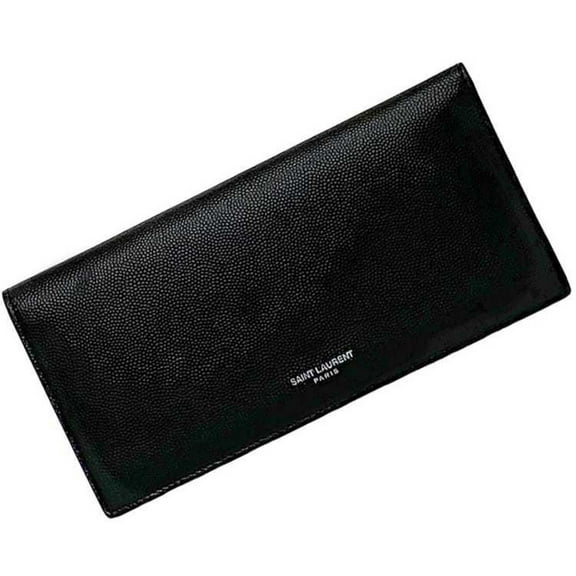 Pre-Owned Saint Laurent Bi-fold Long Wallet f-22675 Black TGN556297 0920 Leather... (Good)