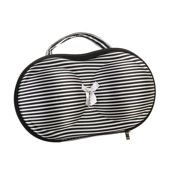 Pompotops Travel Underwear Organizer, Women Bra Underwear Lingerie Case Travel Box Makeup Wash Storage Bag For Lingerie Bag Storage Portable