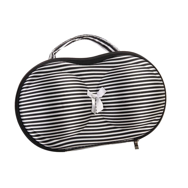 Hard-Shell Bra Travel Case for Lingerie & Bikinis | EVA Storage Organizer with Mesh Compartment