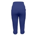 thumbnail image 5 of CUZIBR Capri Yoga Pants For Women With Pocket High Waist Wide Leg Baggy Workout Stretch Pants Trendy Gym Running Daily Activewear Soft Club Trousers,BU,XXL, 5 of 8