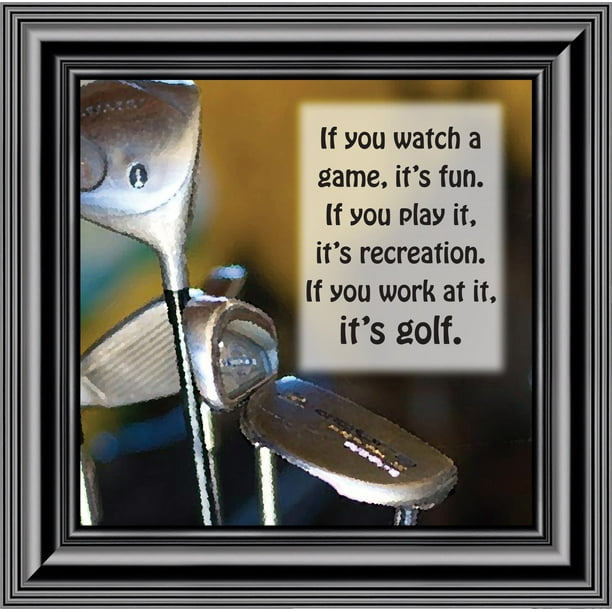 Golf, Funny Golf Gifts for Men and Women, Picture Framed Poem, 10X10