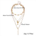 thumbnail image 2 of NICKSUN Boho Summer Beach Layered Necklace, Multilayer Starfish Scallop Pearl Y-Drop Long Chain, Colorful Enamel Rhinestone Ocean Stackable Statement Jewelry, 2 of 7