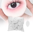 thumbnail image 1 of 100 esponjas de práctica con forma de ojo para practicar pestañas, herramienta de belleza para extensión de pestañas, almohadillas para pestañas Blanco, 1 of 10