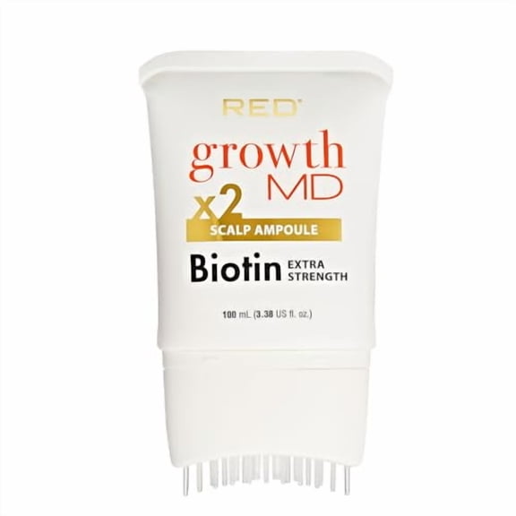 Red by Kiss Extra Strength Scalp Ampoule with Biotin, Peppermint Oil, Aloe Vera, Hydrates Scalp, Reduces Thinning, Promotes Fuller Hair Growth, Cooling & Soothing Formula